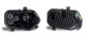 Polaris Ranger Black LED Headlights with Adapter Harnesses by Quad Logic